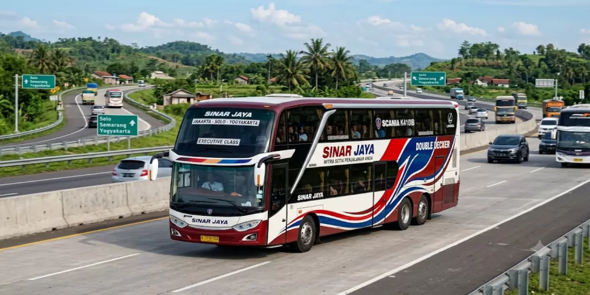 Info Perjalanan Bus Sinar Jaya Juni 2026 Rute Semarang &ndash; Brebes &ndash; Cirebon &ndash; Sumedang &ndash; Bandung Lengkap Estimasi Tiba (Ilustrasi gambar )