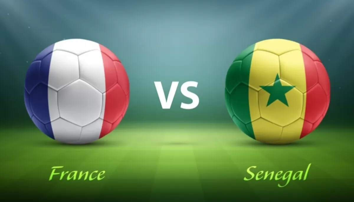 Prancis Vs Senegal (vector stock)