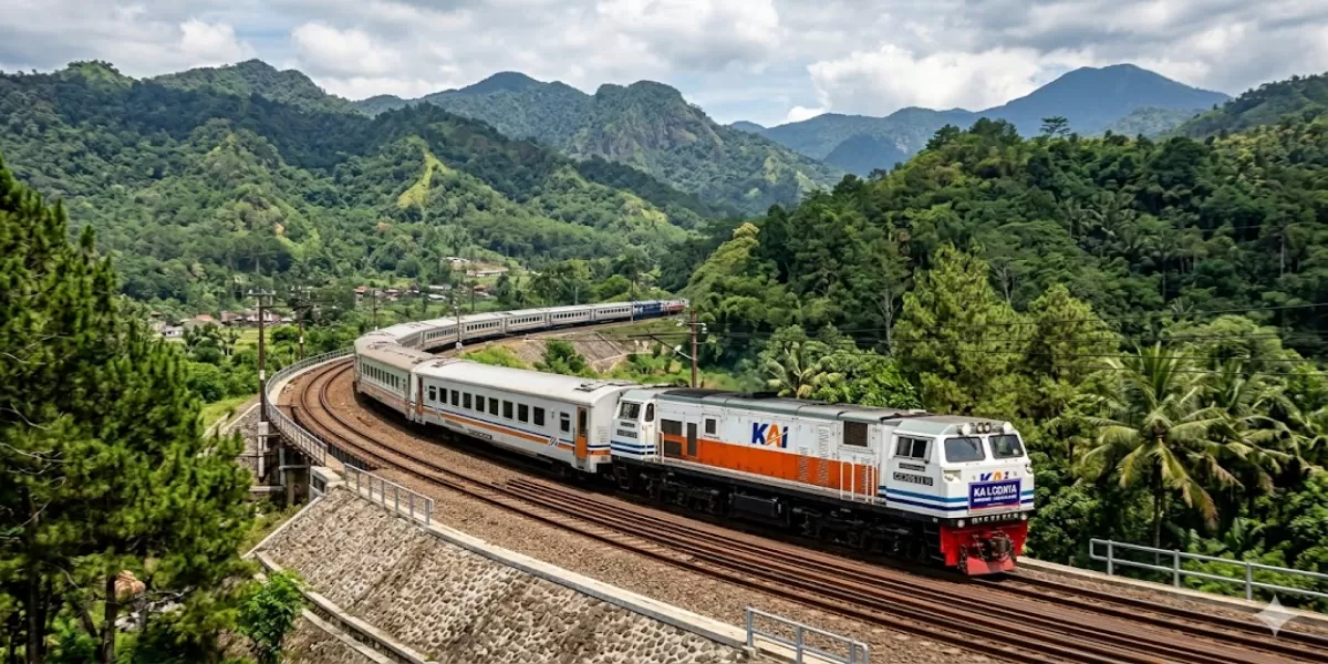 Jadwal KA Lodaya 19&ndash;21 Juni 2026 Rute Bandung - Kiaracondong - Tasikmalaya - Banjar - Kroya - Yogyakarta - Solo Cocok untuk Weekend Getaway (Ilustrasi gambar )