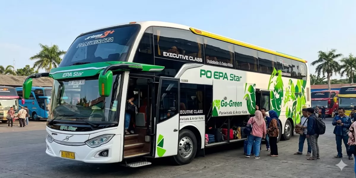 Jadwal Bus Executive Palembang Lampung Edisi 21 - 30 Juni 2026 PO EPA Star Rute Kayuagung &ndash; Bakauheni &ndash; Lampung dan Tiket Redbus (Ilustrasi gambar )