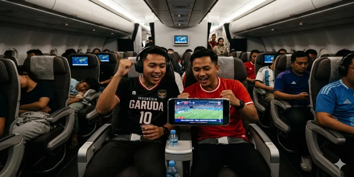 Teknologi Penerbangan Makin Canggih, Penumpang Bisa Streaming Piala Dunia 2026 Saat Perjalanan Udara (Ilustrasi gambar )