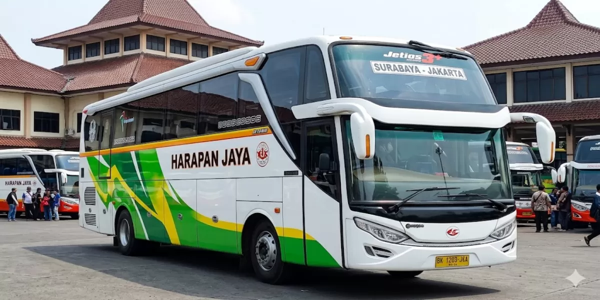 Info Jadwal Bus PO Harapan Jaya 27 &ndash; 30 Juni 2026 Rute Solo &ndash; Terminal Tirtonadi &ndash; Sragen &ndash; Terminal Arjosari Malang (Ilustrasi gambar )