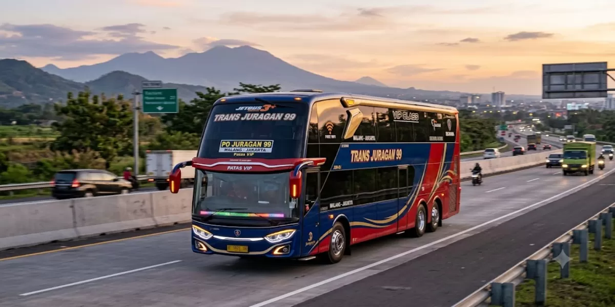 Jadwal Bus Juragan 99 Trans Rute Malang &ndash; Terminal Terpadu Pulo Gebang &ndash; Terminal Poris Plawad Tangerang Periode 11 &ndash; 20 Juli 2026 (Ilustrasi gambar )
