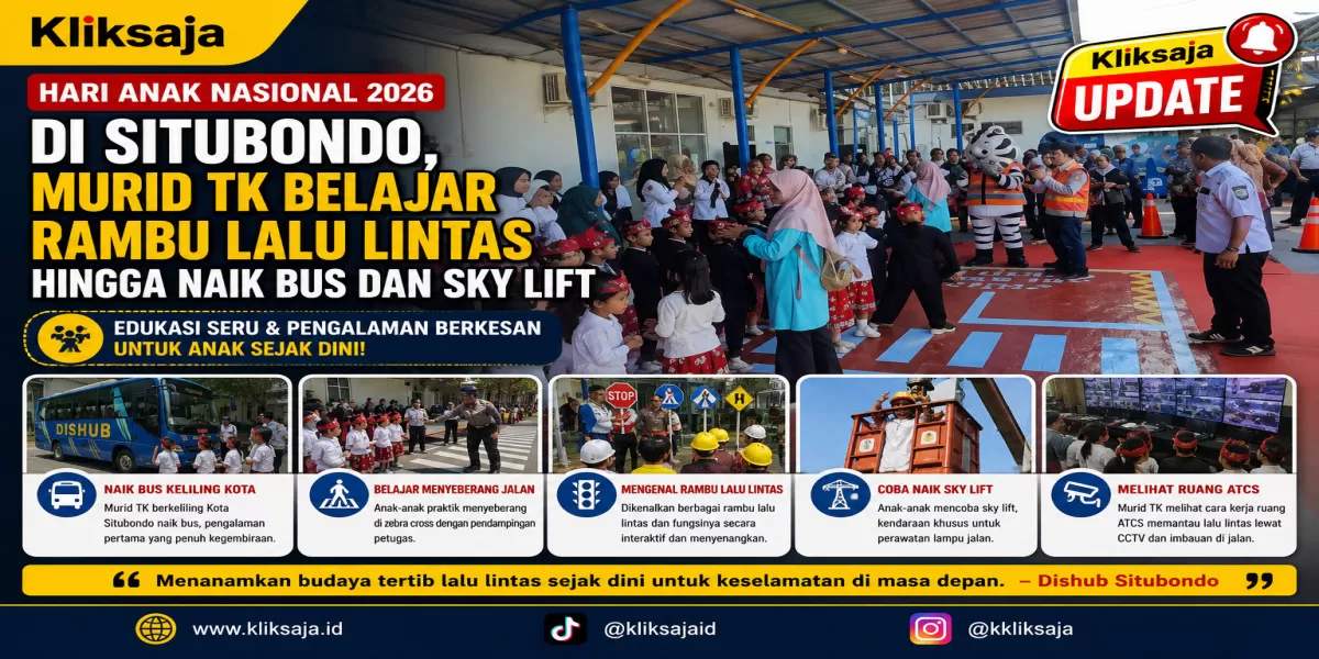 Hari Anak Nasional 2026 di Situbondo, Murid TK Belajar Rambu Lalu Lintas hingga Naik Bus dan Sky Lift