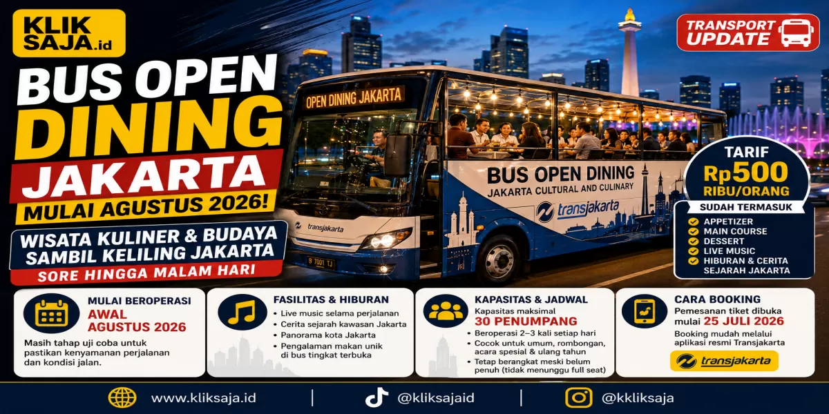 Bus Open Dining Jakarta Mulai Agustus 2026, Simak Tarif, Fasilitas, Kapasitas, dan Cara Booking (Ilustrasi gambar)