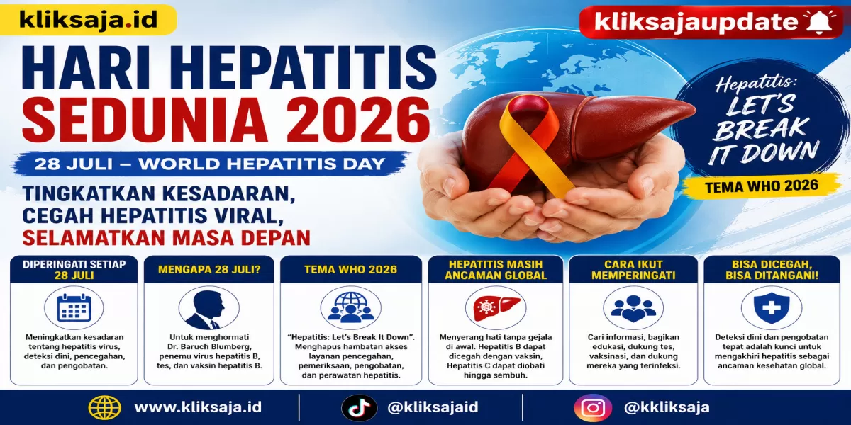 Hari Hepatitis Sedunia 2026: Sejarah, Tema WHO, Tujuan, dan Cara Mencegahnya (Ilustrasi gambar)
