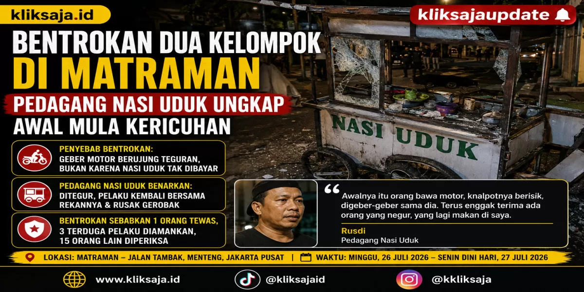 Bentrokan Dua Kelompok di Matraman, Pedagang Nasi Uduk Ungkap Awal Mula Kericuhan (Gerobak nasi uduk yang dirusak di Matraman sebelum bentrok kelompok warga pecah. (Instagram/bangranistones))
