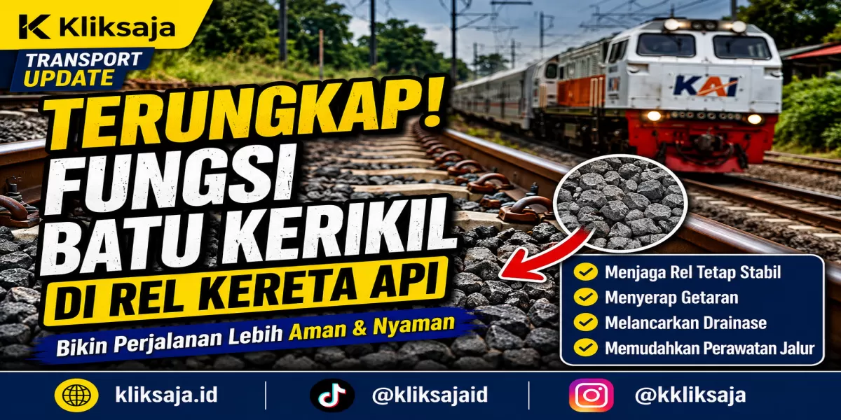 Terungkap! Fungsi Batu Kerikil di Rel Kereta Api yang Membuat Perjalanan Kereta Tetap Aman dan Nyaman (Ilustrasi gambar )