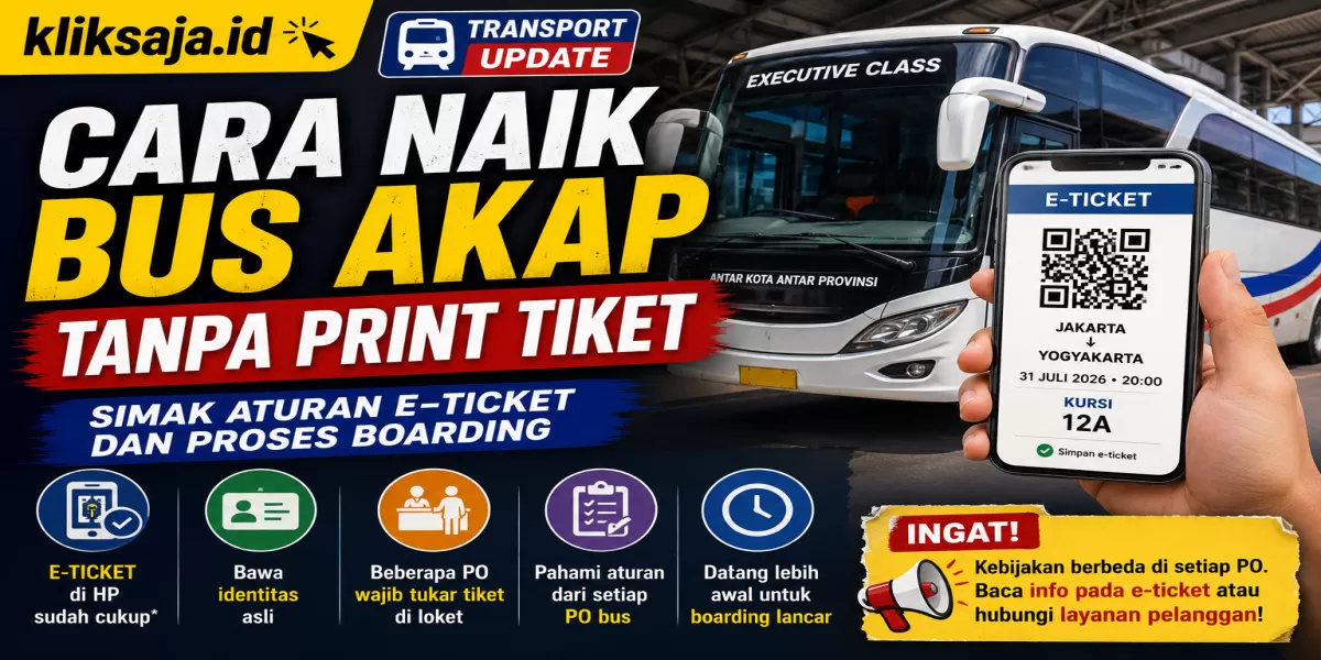 Cara Naik Bus AKAP Tanpa Print Tiket, Simak Aturan E-Ticket dan Proses Boarding (Ilustrasi gambar )