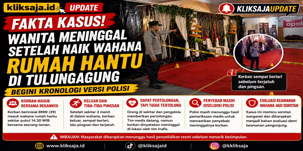 Fakta Kasus Wanita Meninggal Setelah Naik Wahana Rumah Hantu di Tulungagung, Begini Kronologinya (Menyoroti kronologi kasus meninggalnya seorang wanita usai mengikuti hiburan wahana rumah hantu di Tulungagung, Jawa Timur. (Instagram.com/@unikinfold))