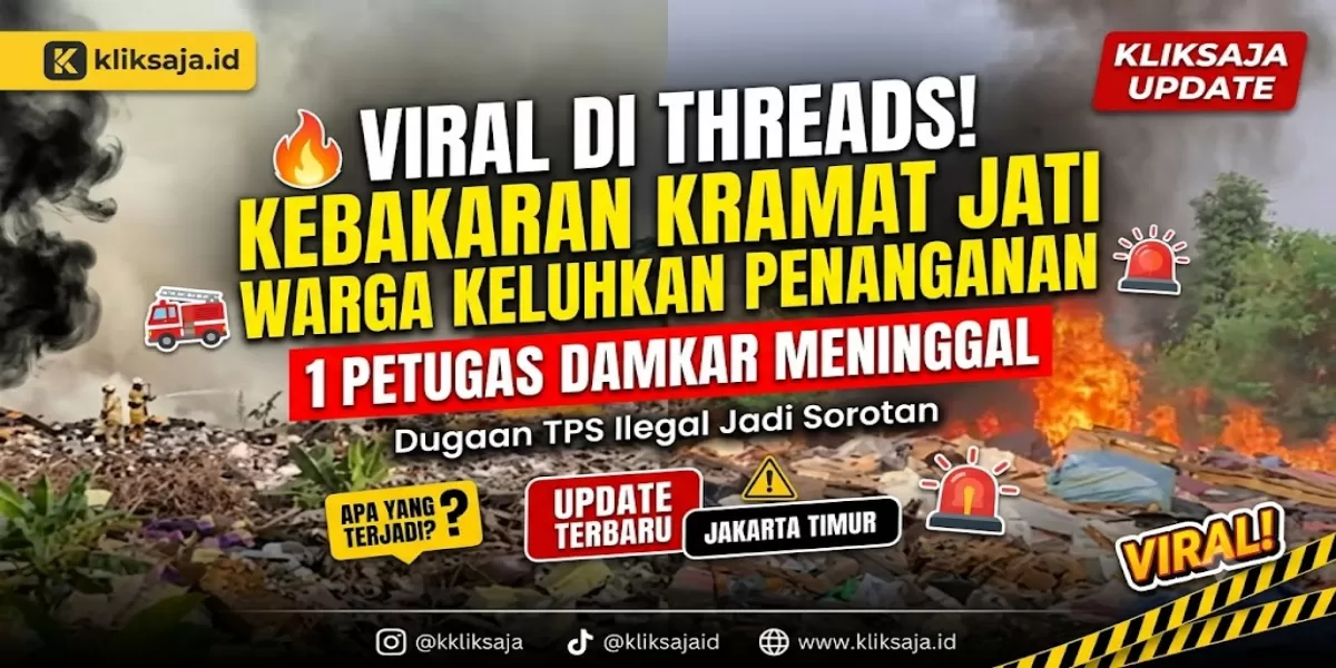 Viral Threads Kebakaran Tempat Sampah di Kramat Jati, Warga Keluhkan Penanganan hingga Satu Petugas Damkar Meninggal (Viral keluhan warga saat terjadi kebakaran tumpukan sampah di TPS di Dukuh, Kramat Jati. (Threads/fzh09 - dewinin20))