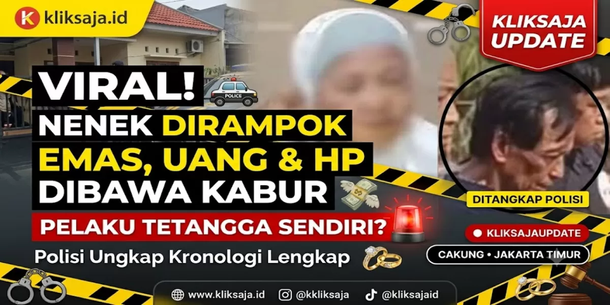 Perampokan Nenek 61 Tahun di Cakung Viral, Pelaku Bawa Kabur Uang, Emas, dan HP, Ini Kronologinya (Menyoroti kasus perampokan dalam rumah milik nenek Hartati di Cakung, Jakarta Timur. Berikut ini kronologi selengkapnya. (Instagram.com/@kualimerahputih))