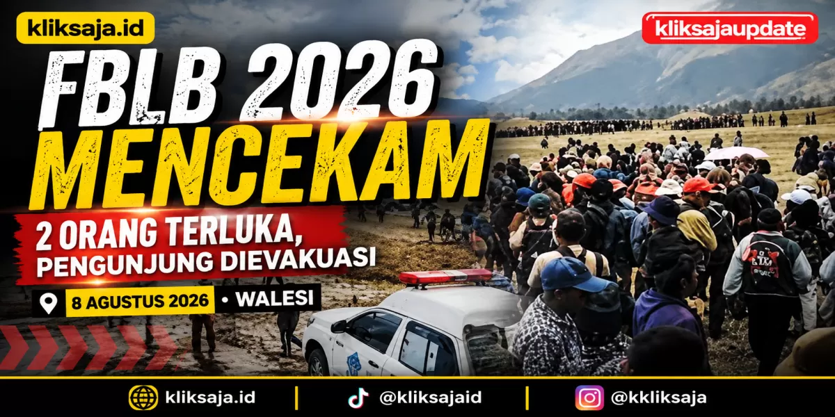 Festival Budaya Lembah Baliem 2026 Mencekam Usai Terdengar Tembakan, 2 Orang Terluka dan Pengunjung Dievakuasi (Terjadi penembakan saat Festival Budaya Lembah Baliem (FBLB) ke-34 di Distrik Walesi, Kabupaten Jayawijaya. (Threads/adichandra38 - dogolekma)
