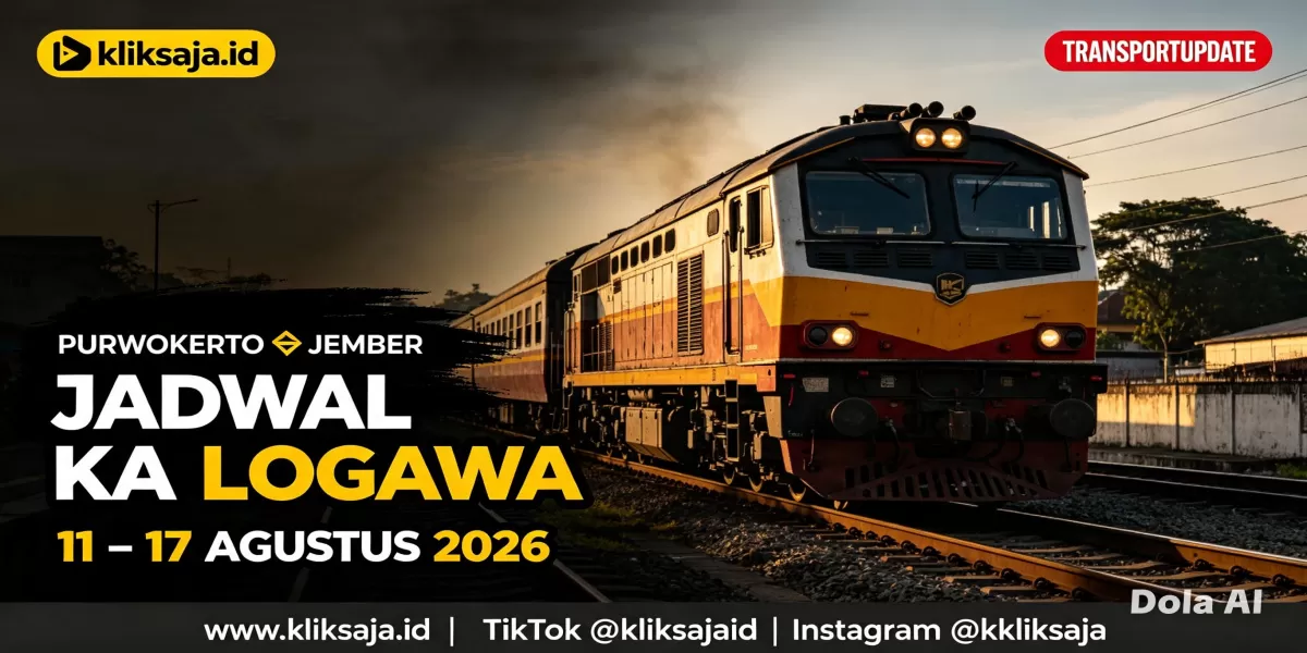 Mau Naik KA Logawa? Ini Jadwa Periodel 11 &ndash; 17 Agustus 2026 Rute Purwokerto &ndash; Kutoarjo &ndash; Lempuyangan &ndash; Madiun &ndash; Jombang &ndash; Mojokerto &ndash; Jember (Ilustrasi gambar )