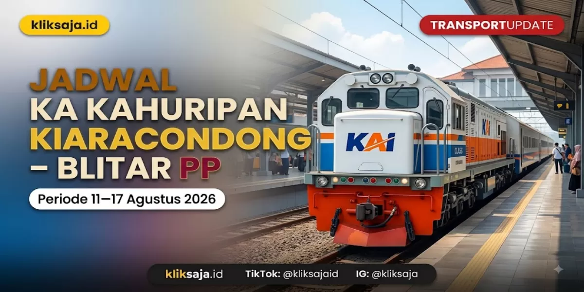Cek Jadwal KA Kahuripan 11 &ndash; 17 Agustus 2026, Kiaracondong - Leles - Cipeundeuy - Ciawi - Tasikmalaya - Ciamis - Bojong - Blitar (Ilustrasi gambar )