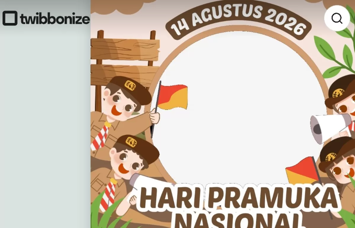 Ilustrasi Twibbon Hari Pramuka 2026 (Twibbonize)