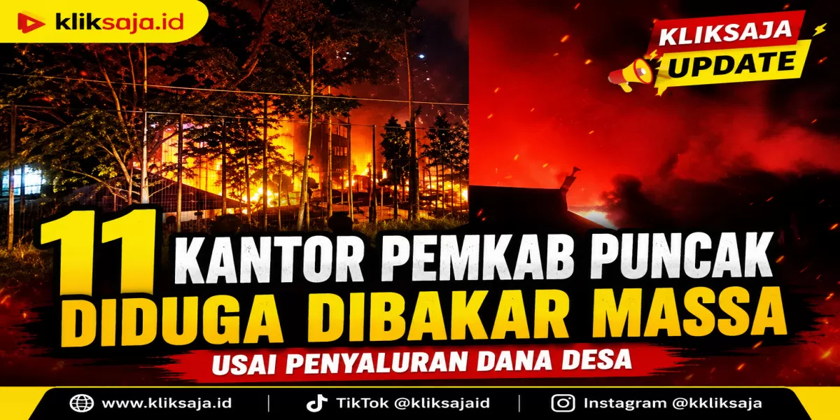 11 Kantor Pemkab Puncak Papua Tengah Diduga Dibakar Massa Usai Penyaluran Dana Desa, Ini Daftar Gedung dan Kronologinya (Menyoroti kronologi kasus kebakaran massal yang terjadi di sejumlah kantor Pemkab Puncak, Papua Tengah. (Instagram.com/@kualimerahputih))