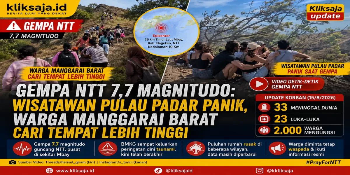 Video Gempa NTT 7,7 Magnitudo: Wisatawan Pulau Padar Panik, Warga Manggarai Barat Cari Tempat Lebih Tinggi (Situasi wisatawan di Pulau Padar (kanan) dan warga mencari tempat aman pascagempa disertai peringatan tsunami. (Threads/harisul_qiram - Instagram/s_toni.i))