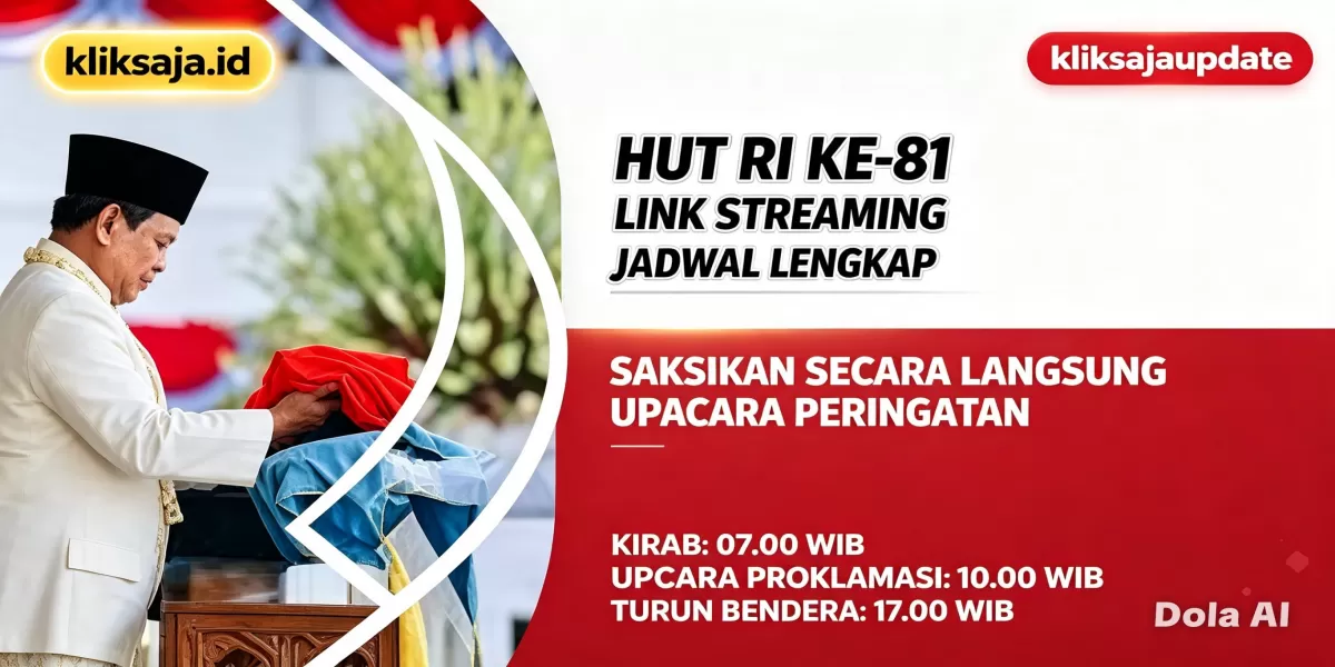 Link Streaming Kirab dan Upacara Bendera HUT RI ke-81 Hari Ini