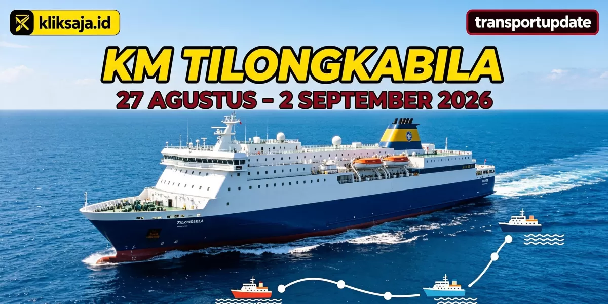 Cek Markicek! Jadwal Kapal PELNI KM Tilongkabila Periode 27 Agustus &ndash; 2 September 2026 Rute Bitung - Gorontalo - Luwuk - Kendari - Baubau - Denpasar  (Ilustrasi gambar )