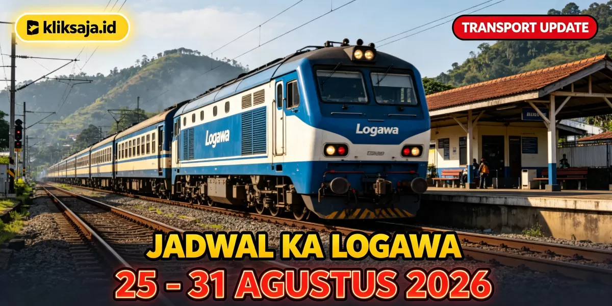 Jangan Sampai Ketinggalan! KA Logawa Periode 25 &ndash; 31 Agustus 2026 Rute Purwokerto &ndash; Kroya &ndash; Sumpiuh &ndash; Gombong &ndash; Karanganyar &ndash; Kebumen &ndash; Banyuwangi (Ilustrasi gambar )
