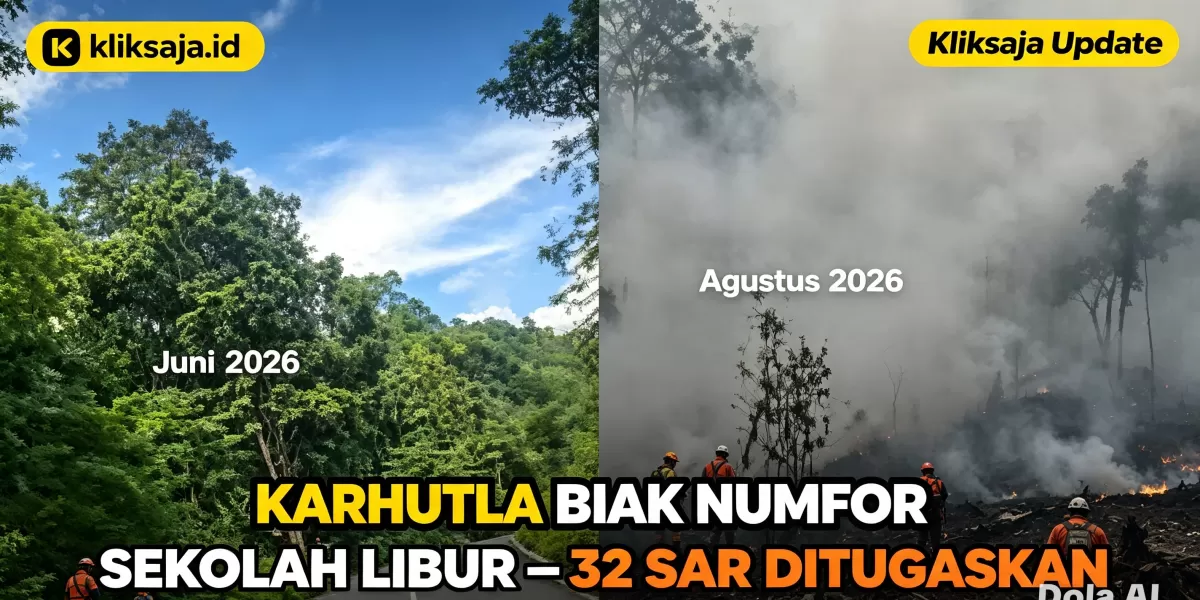 Karhutla Biak Numfor Papua Belum Mereda, Sekolah Libur dan 32 Personel SAR Disiapkan untuk Penanganan Kebakaran (Warga keluhkan kebakaran hutan dan lahan di Kabupaten Biak Numfor, Papua. (TikTok/sickmundfreud))