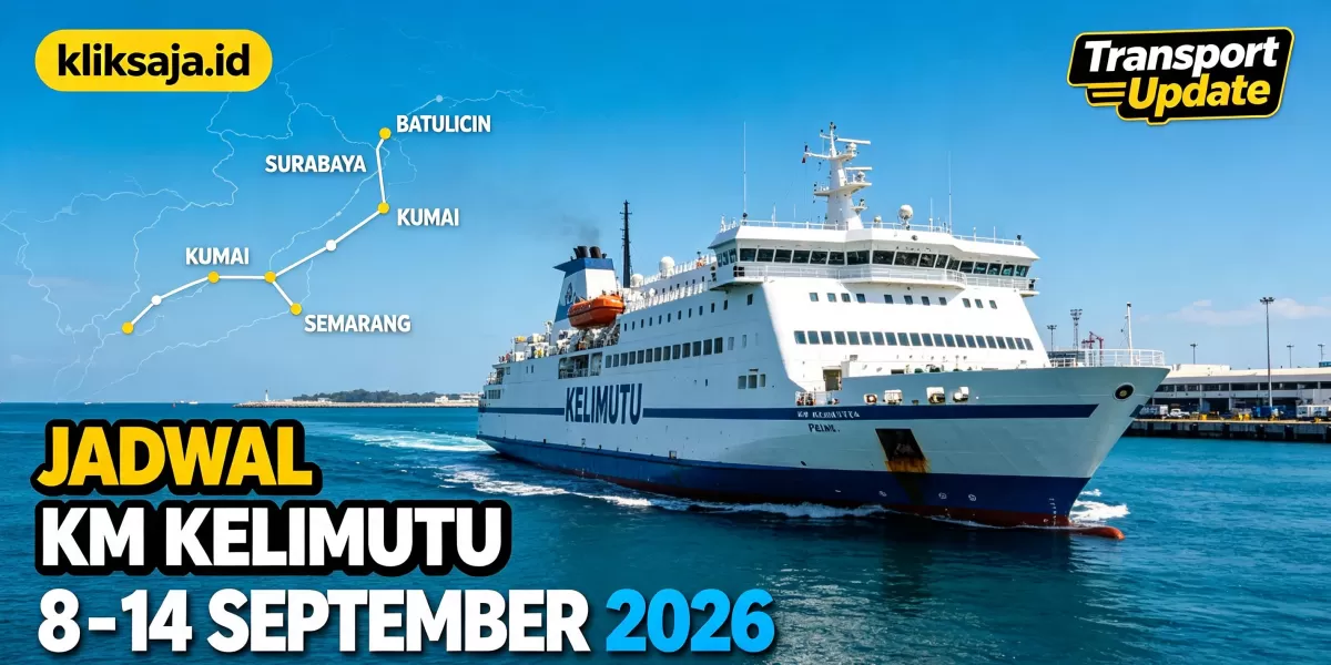 LENGKAP! Jadwal KM Kelimutu Periode 8&ndash;14 September 2026 Rute Surabaya &ndash; Batulicin &ndash; Surabaya &ndash; Kumai &ndash; Semarang (Ilustrasi gambar )