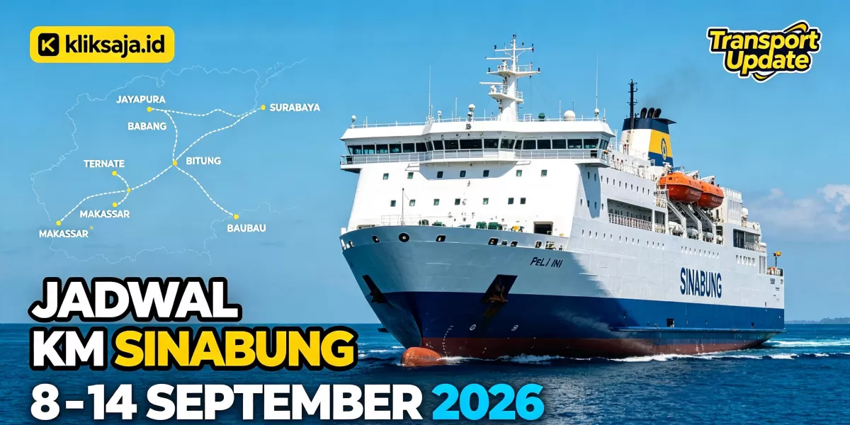 Jangan Sampai Salah! Jadwal KM Sinabung Rute Jayapura - Babang - Ternate - Bitung - Baubau - Makassar - Surabaya Periode 8 &ndash; 14 September 2026 (Ilustrasi gambar )