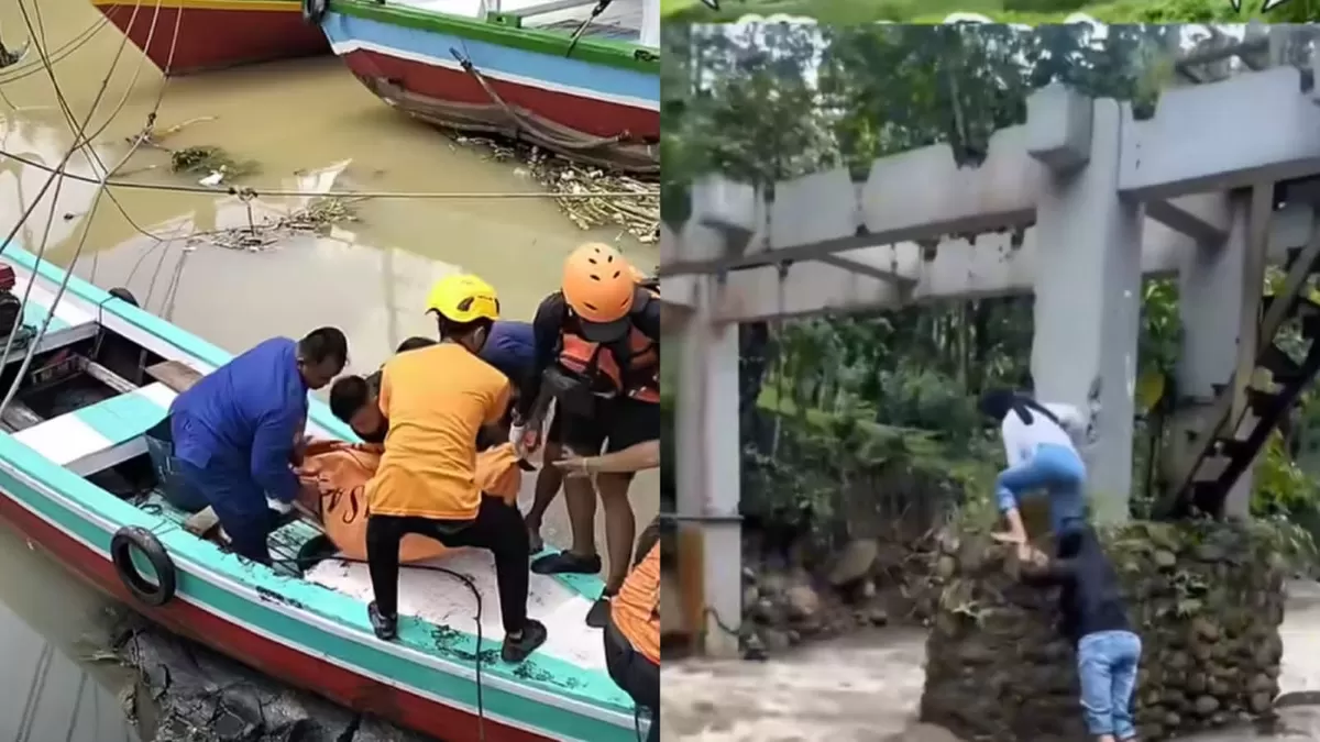 Dua mahasiswi Unila yang terseret arus usai wisata di Wira Garden ditemukan meninggal dunia. (Instagram/upong_ghufron - magelang_info)