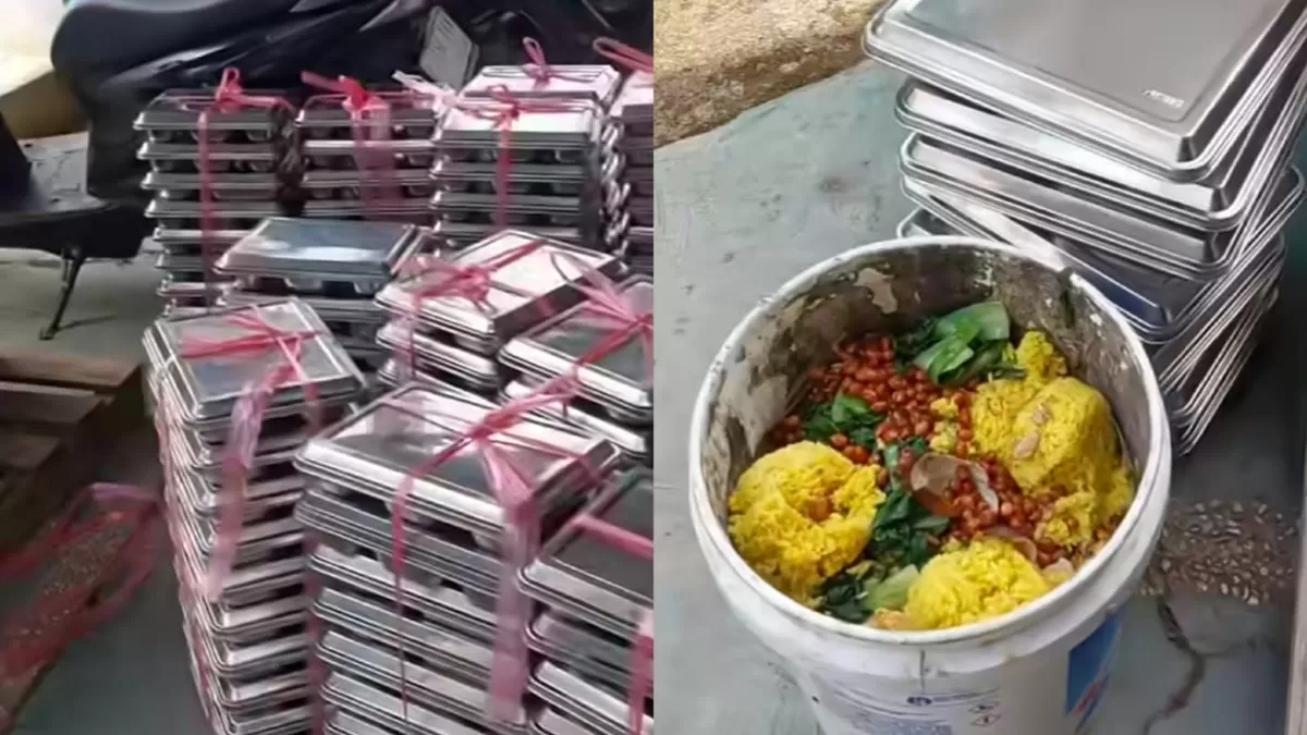 Viral guru di salah satu sekolah mengumpulkan sisa makanan MBG siswa untuk pakan ternak. (Instagram/purnamagarage_)