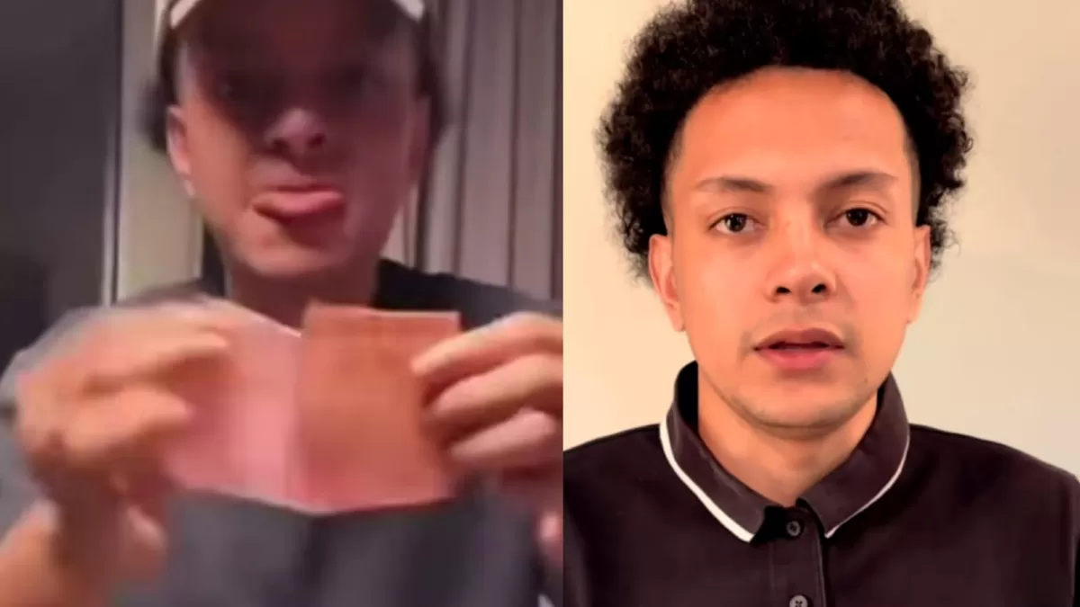 Viral WNA Timor Leste menyobek uang Rp100 ribu saat siaran live di TikTok.  (Instagram/feedgramindo)