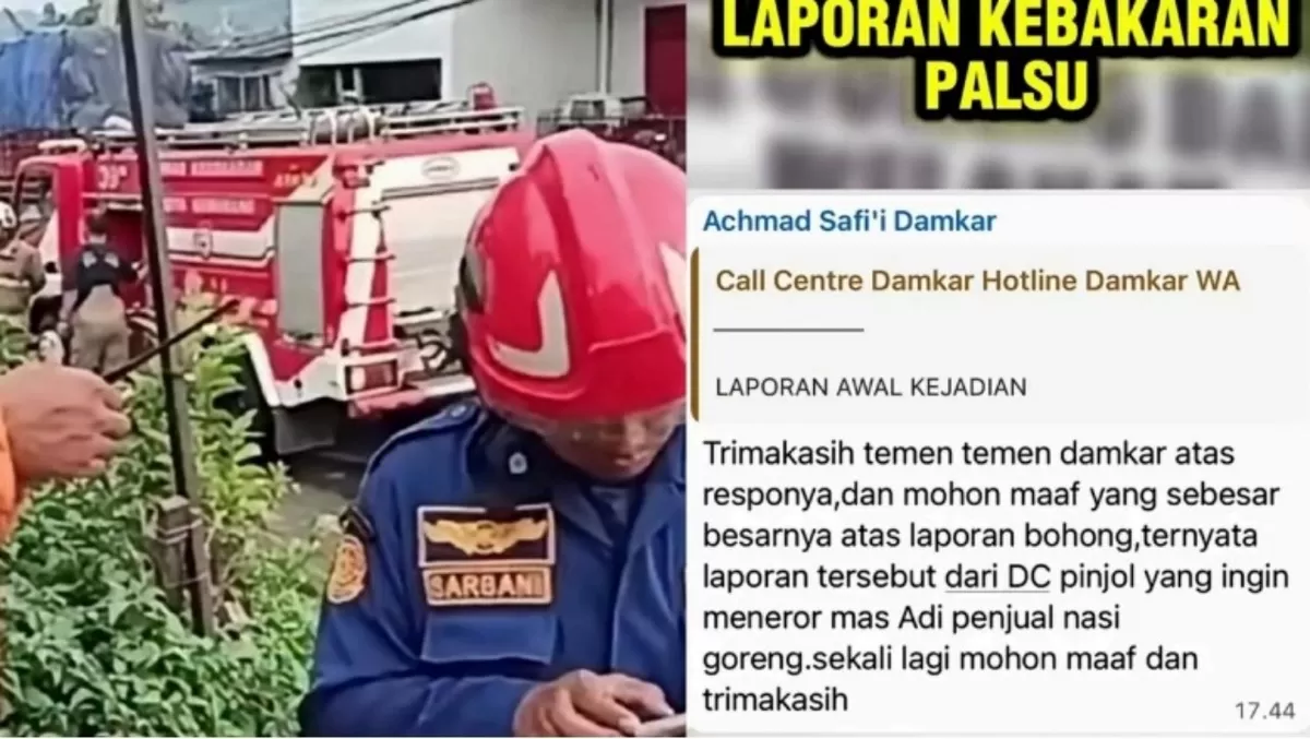 Damkar Semarang Kota menerima laporan palsu dari DC Pinjol.  (Instagram/adebhakti)