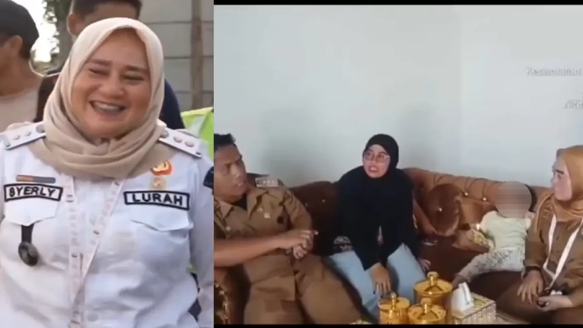 Lurah Paya Pasir, Syerly, kunjungi kediaman warga usai respon soal keluhan penerangan jalan viral. (X/sevenfeeds)