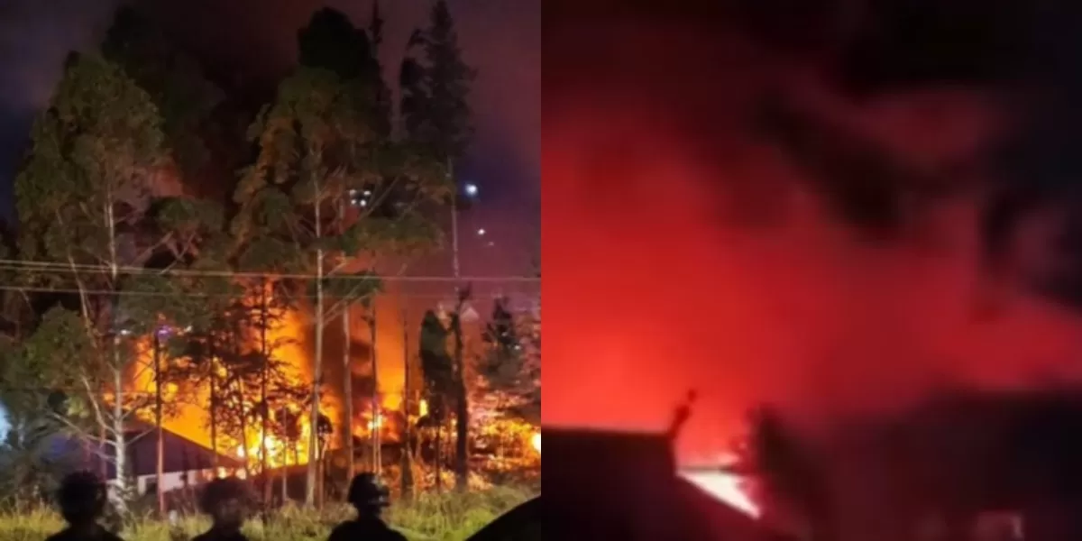 Menyoroti kronologi kasus kebakaran massal yang terjadi di sejumlah kantor Pemkab Puncak, Papua Tengah. (Instagram.com/@kualimerahputih)