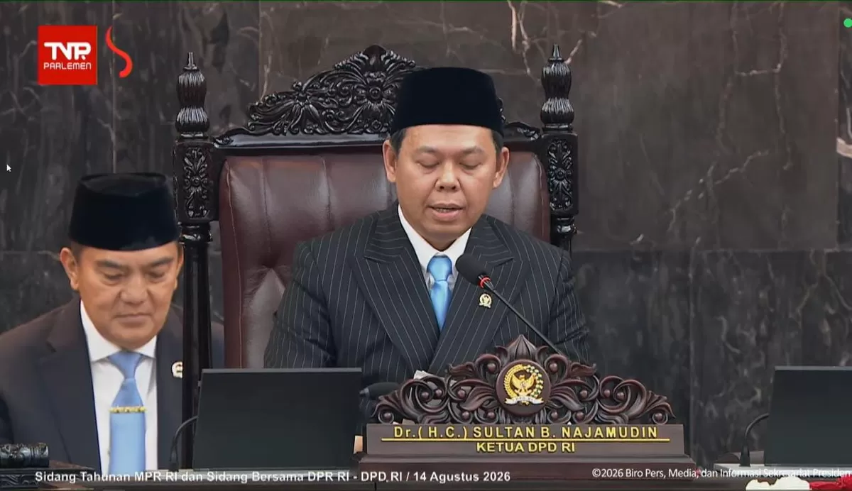 Ketua Dewan Perwakilan Daerah (DPD) RI, Sultan Bachtiar Najamudin (Dok. YouTube/Sekretariat Presiden)