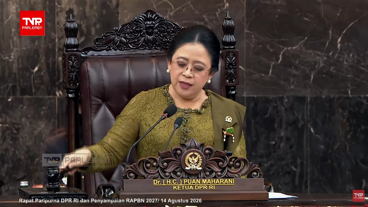 Ketua DPR RI - Puan Maharani dalam Sidang Paripurna DPR RI 2026 (Dok. YouTube/Sekretariat Presiden)