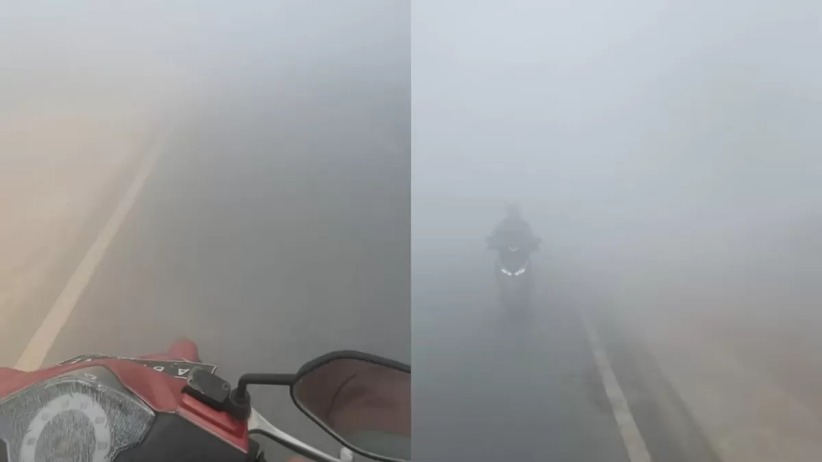Kondisi Kalimantan Selatan yang dikepung kabut asap tebal imbas karhutla. (TikTok/bloperr0)