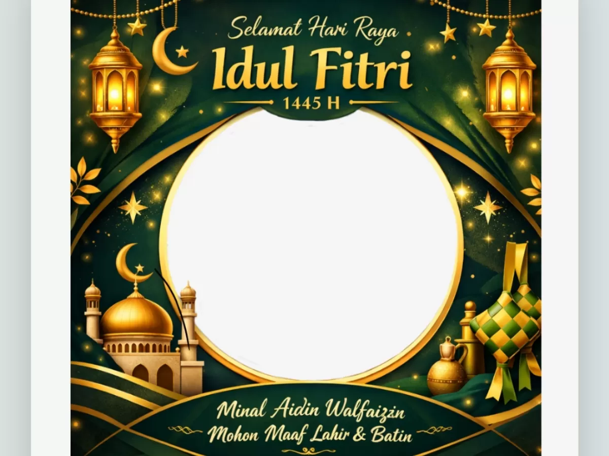 Twibbon Hari Raya Idul Fitri 1447 Hijrah. (Twibbbonize.com/Muhammad Firdaus)