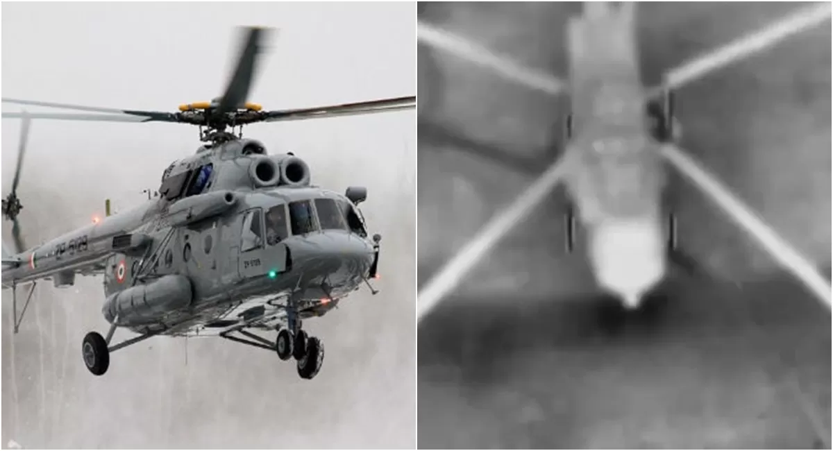 Potret Helikopter Mi-17 milik Iran yang diklaim dihancurkan IDF, Israel diduga salah target setelah tembakkan rudal ke lukisan yang terpasang di lapangan udara (X/Archer83Able)