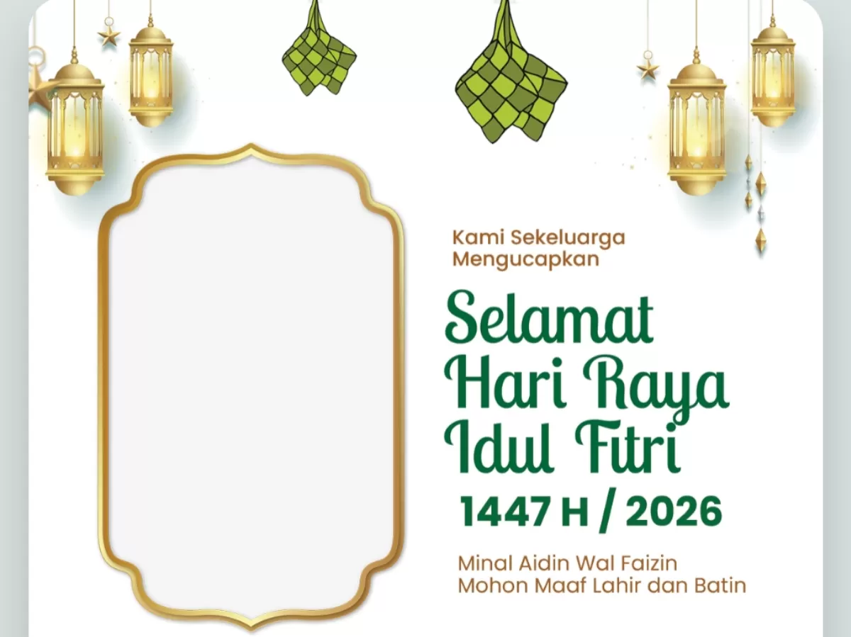 Twibbon Hari Raya Idul Fitri 2026. (Twibbonize.com/reviewsteknologiku.tech)