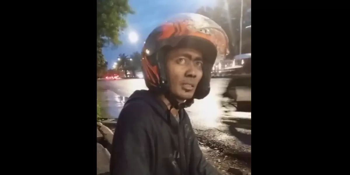 Seorang petugas keamanan menjadi korban begal di Kalideres setelah dihentikan pelaku dengan modus mata elang saat melintas di Jalan Daan Mogot.  ((X/RadioElshinta))