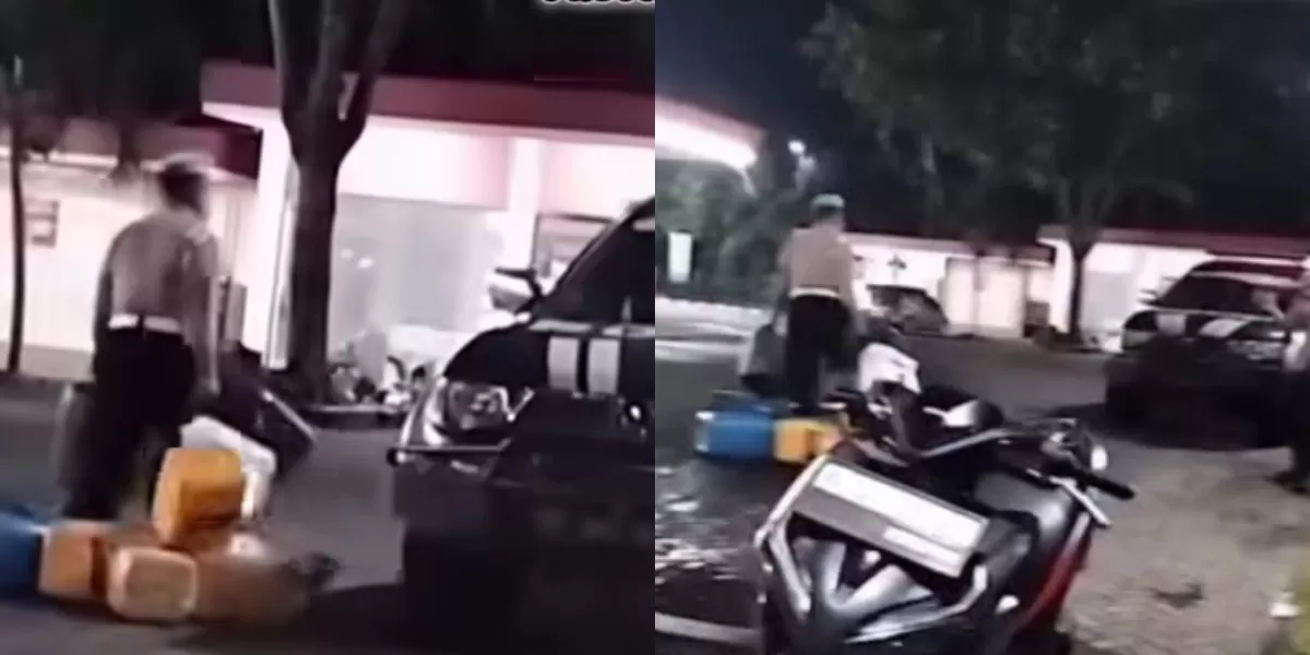 Polisi amankan jirigen BBM milik masyarakat  (Instagram @jember24jam_)