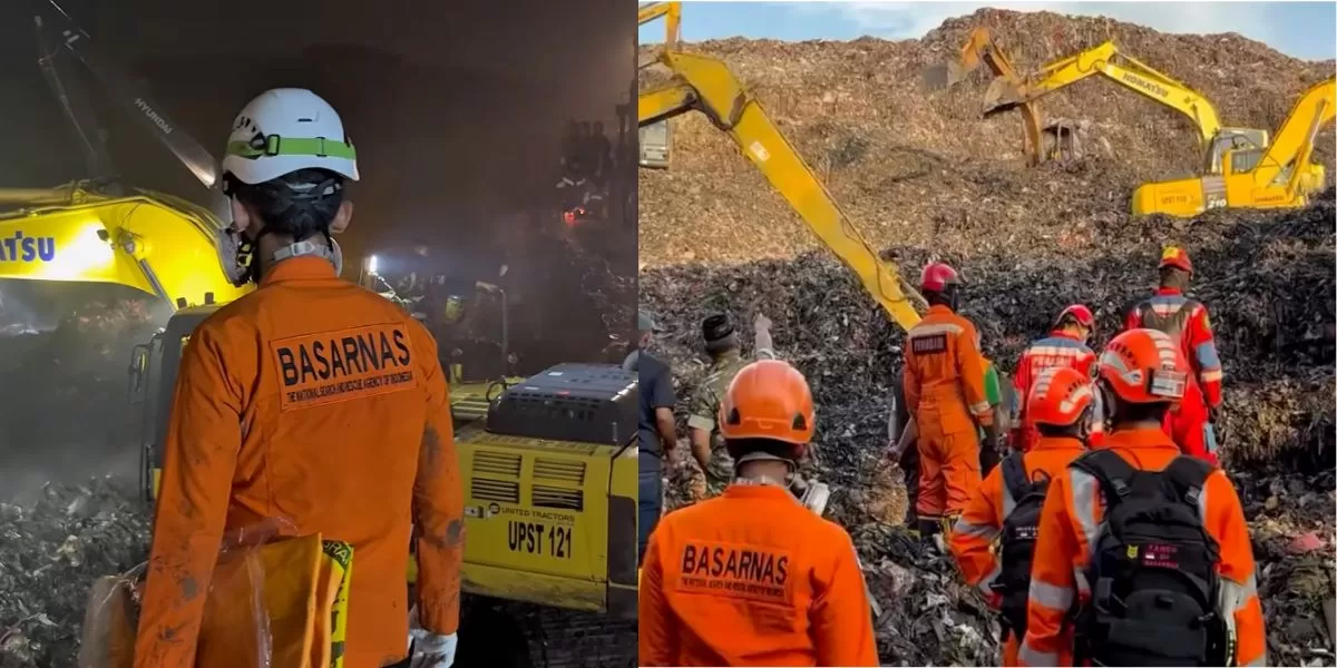 Tim SAR Gabungan saat evakuasi (Instagram/@unitsiagasar_bekasi)