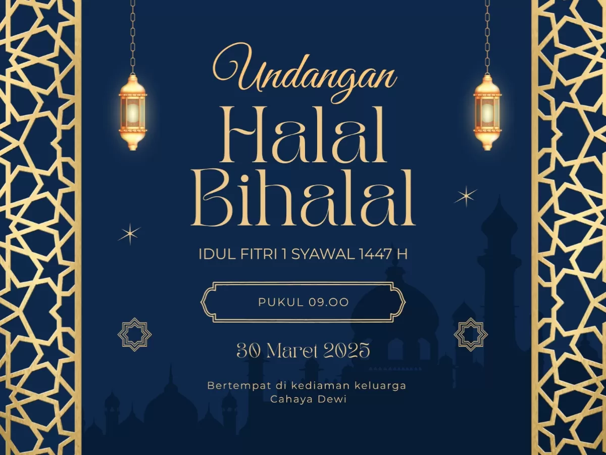 Poster undangan acara halal bihalal 1447 Hijriah. (Canva.com/c l a s h i e)