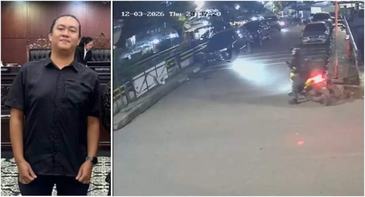 Rekaman CCTV detik-detik Andrie Yunus disiram air keras oleh orang tak dikenal, Aktivis KontraS diduga sudah diincar pelaku sebelumnya (X/jateng_twit)