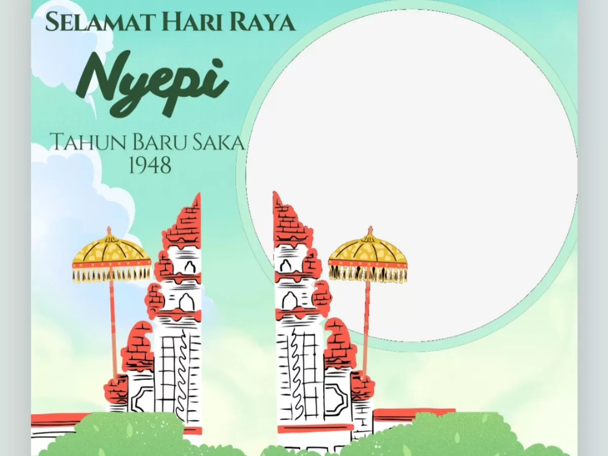 Twibbon Hari Raya Nyepi 1948/2026. (Twinbonize.com/Fakundus Theo)