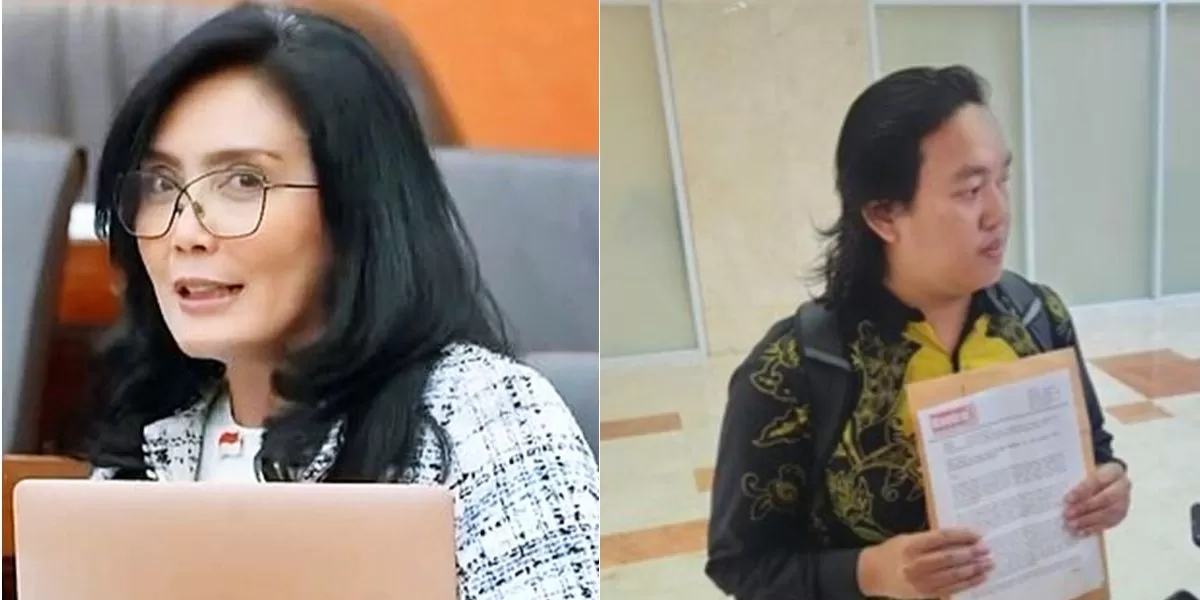 Rieke Diah Pitaloka (kanan) desak polisi tangkap pelaku penyiraman air keras ke Andrie Yunuhs (Kolase Instagram @riekediahp , X/@niwseir)