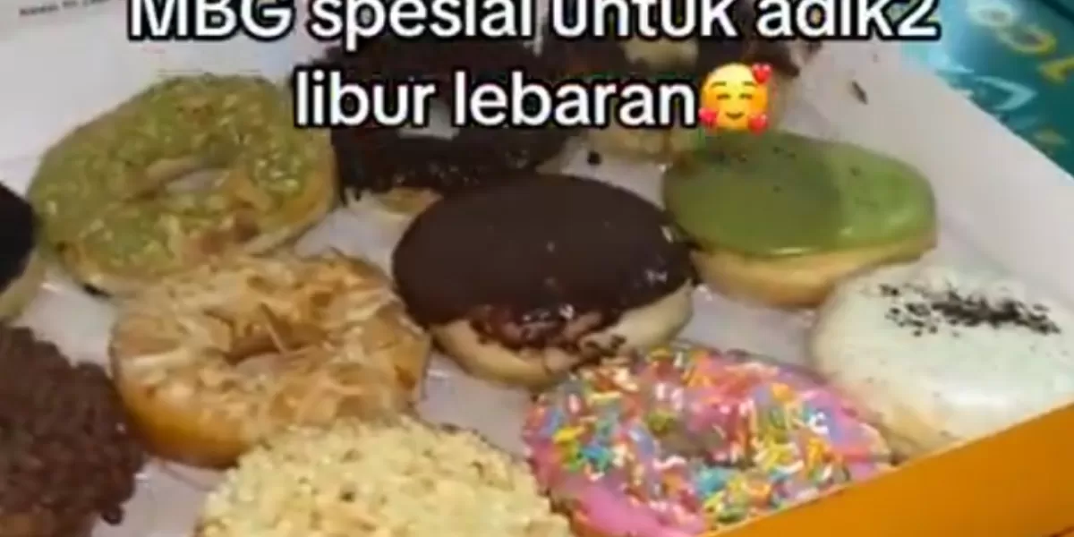 Menu donat untuk MBG yang dibagikan di Palu Barat, Kota Palu, Sulawesi Tengah.   (TikTok/sppg.dutalere.palu)