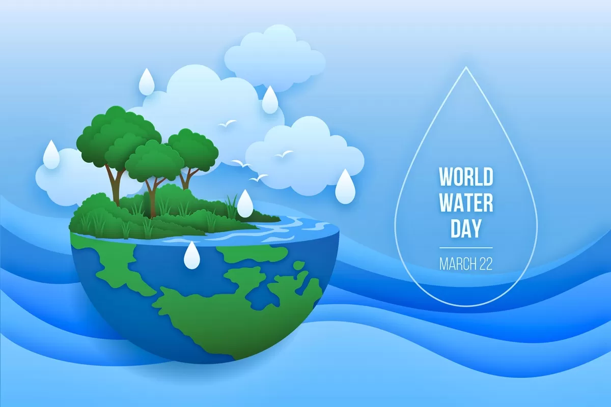 Ilustrasi World Water Day atau Hari Air Sedunia yang diperingati tiap tahun pada tanggal 22 Maret untuk mengatasi krisis air bersih di berbagai negara (Freepik/Pikisuperstar)