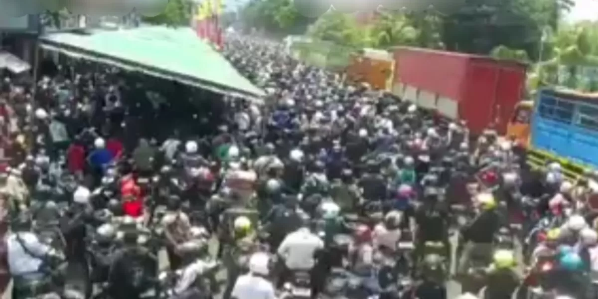 Potret kemacetan di Gilimanuk  (YouTube KOMPASTV )